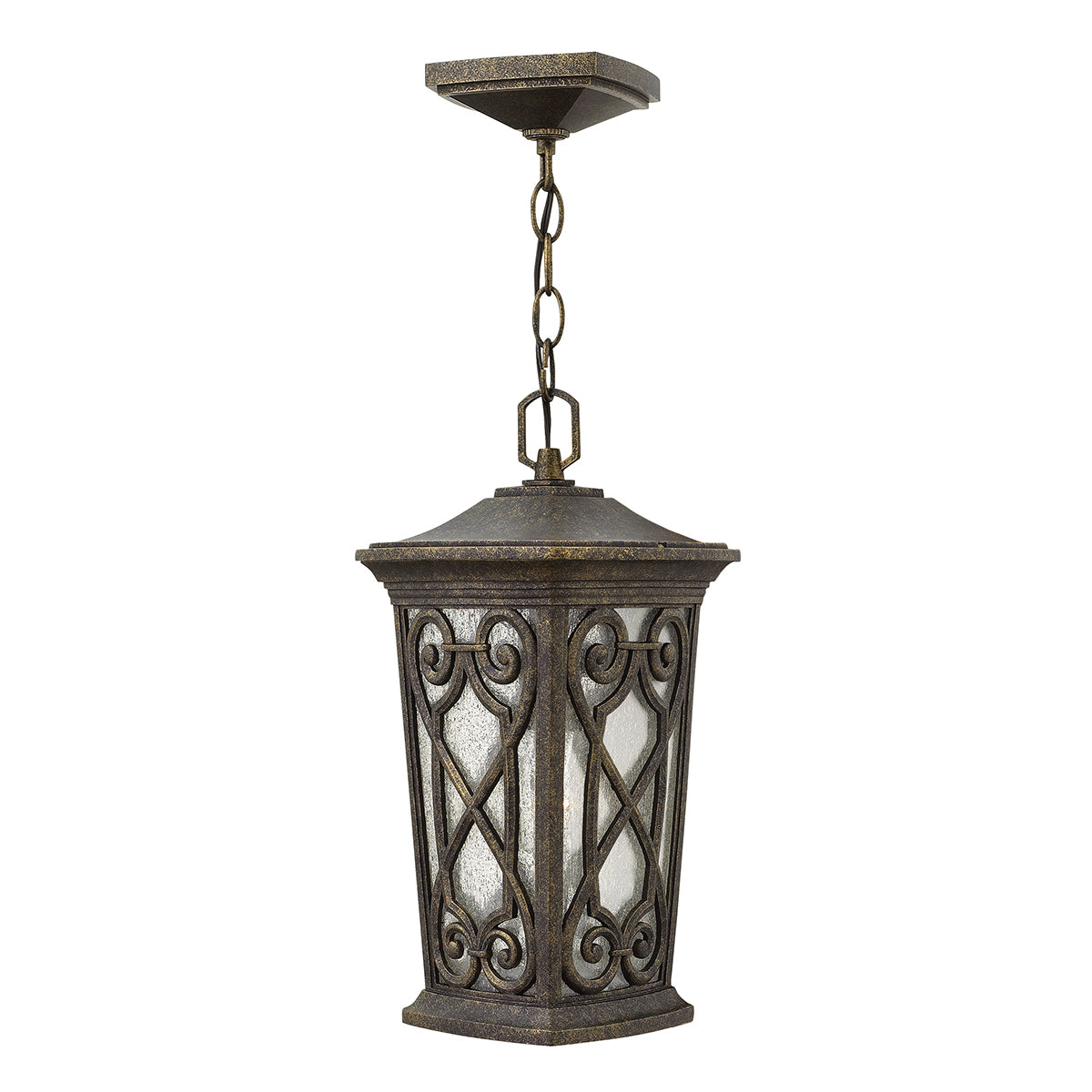 Hinkley Enzo 1 Light Outdoor Lantern in Autumn with Leaded Die Cast Aluminium