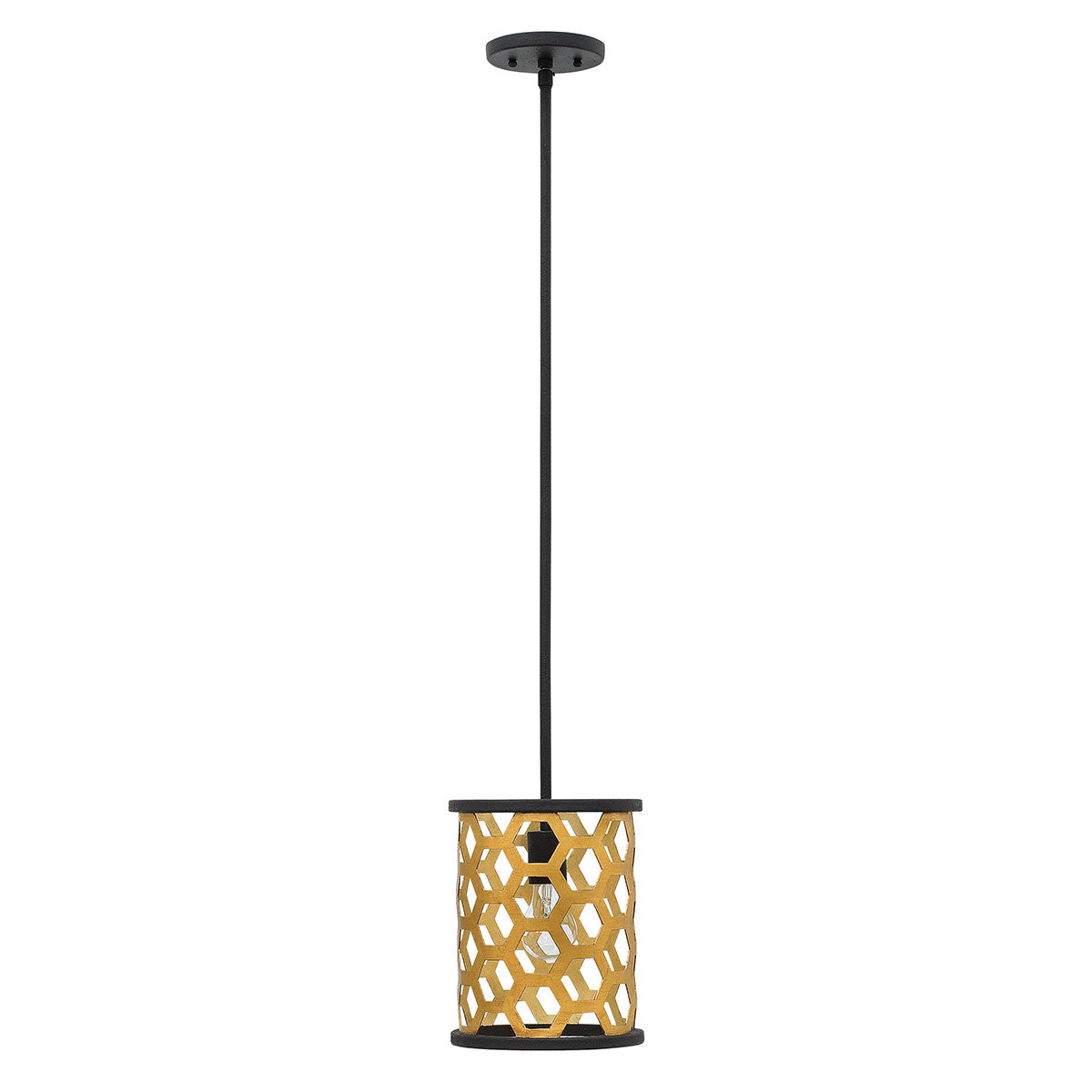 Hinkley Felix Mini 1 Light Pendant Light in Sunset Gold