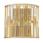 Hinkley Gemma 2 Light Half-Cylinder Wall Light in Silver Leaf