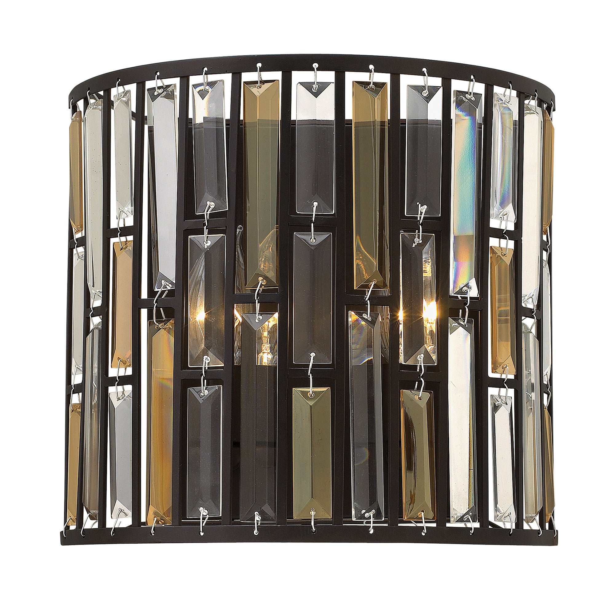 Hinkley Gemma 2 Light Half-Cylinder Wall Light in Vintage Bronze