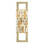 Hinkley Gemma 2 Light Rectangular Wall Light in Silver Leaf
