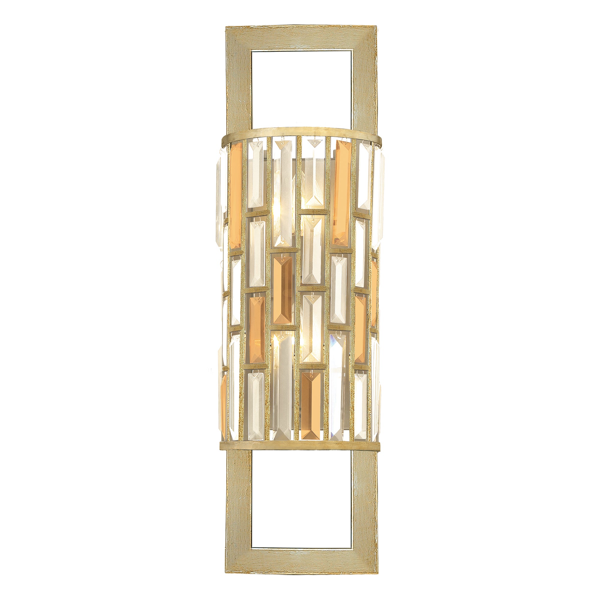 Hinkley Gemma 2 Light Rectangular Wall Light in Silver Leaf