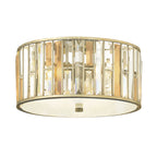 Hinkley Gemma Flush Ceiling Light in Silver Leaf