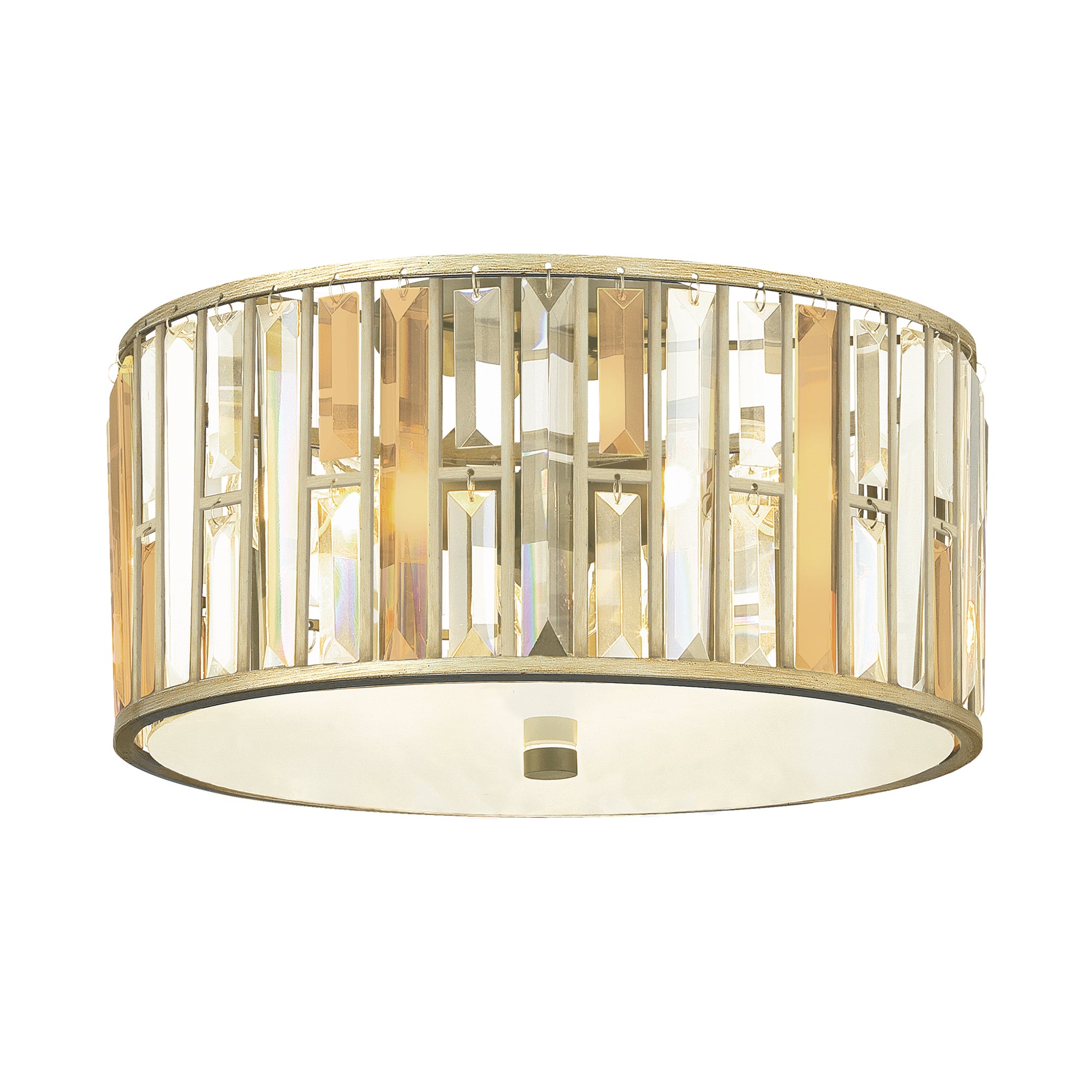 Hinkley Gemma Flush Ceiling Light in Silver Leaf