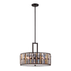 Hinkley Gemma 3 Light Drum Pendant Light in Vintage Bronze