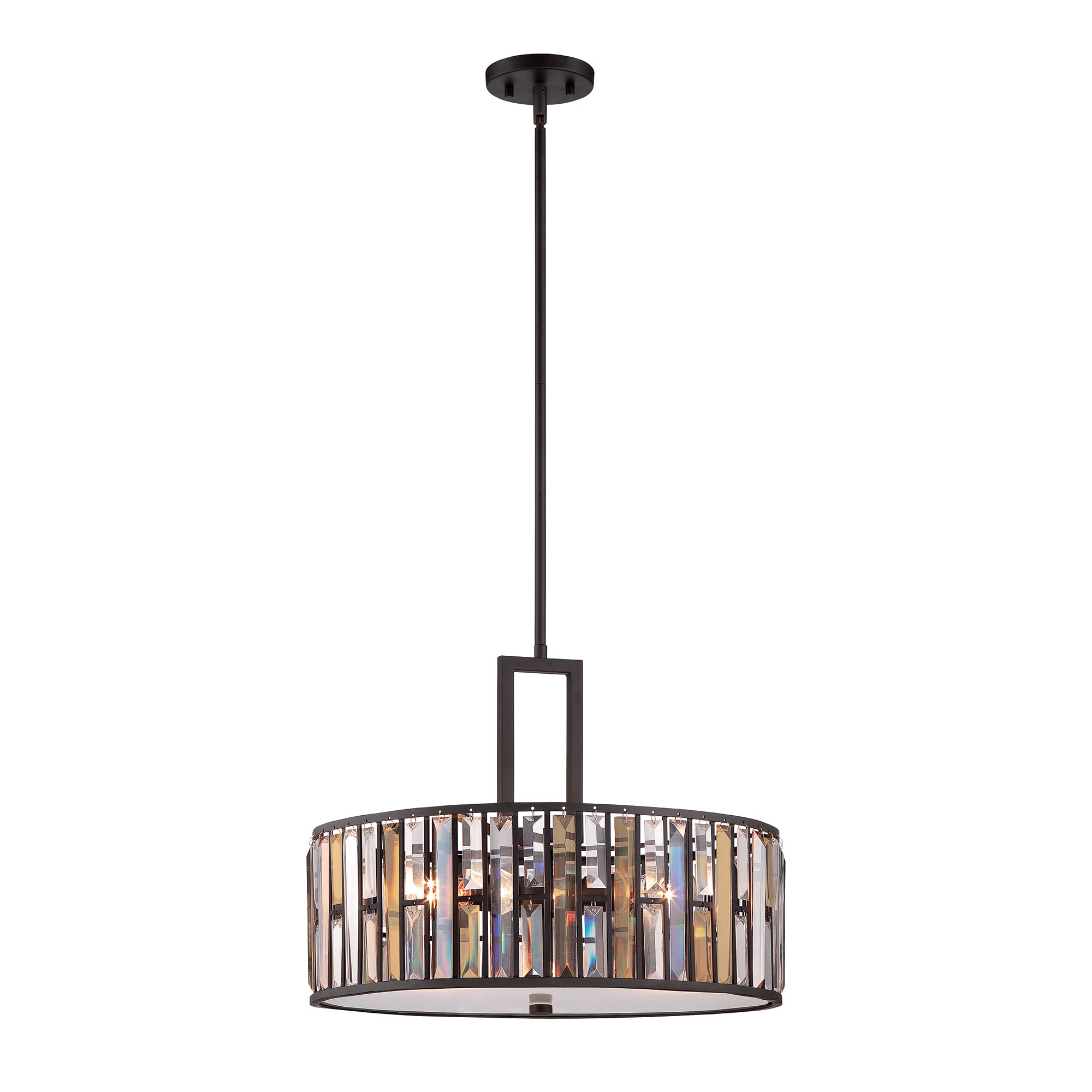 Hinkley Gemma 3 Light Drum Pendant Light in Vintage Bronze