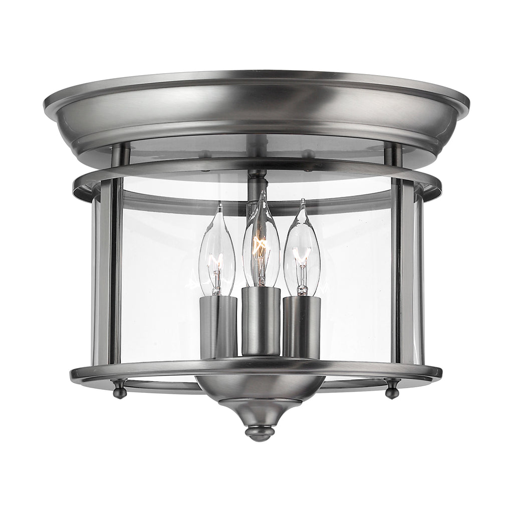 Hinkley Gentry Flush Ceiling Light in Pewter