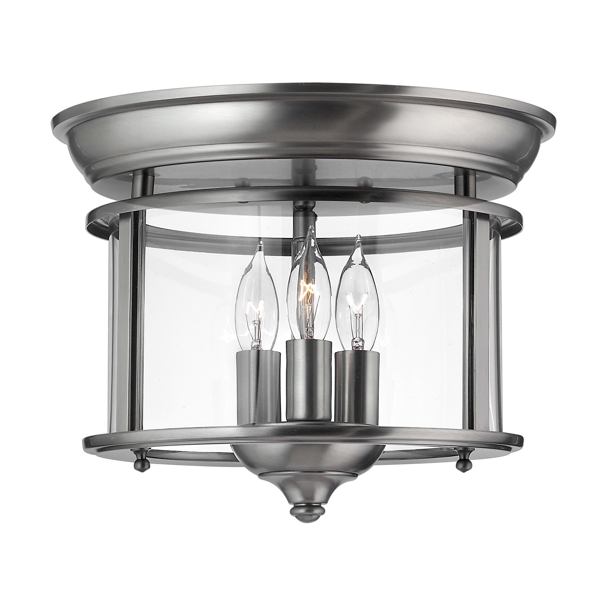 Hinkley Gentry Flush Ceiling Light in Pewter