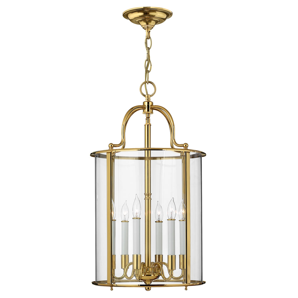 Hinkley Gentry Large Pendant Light in Polished Brass