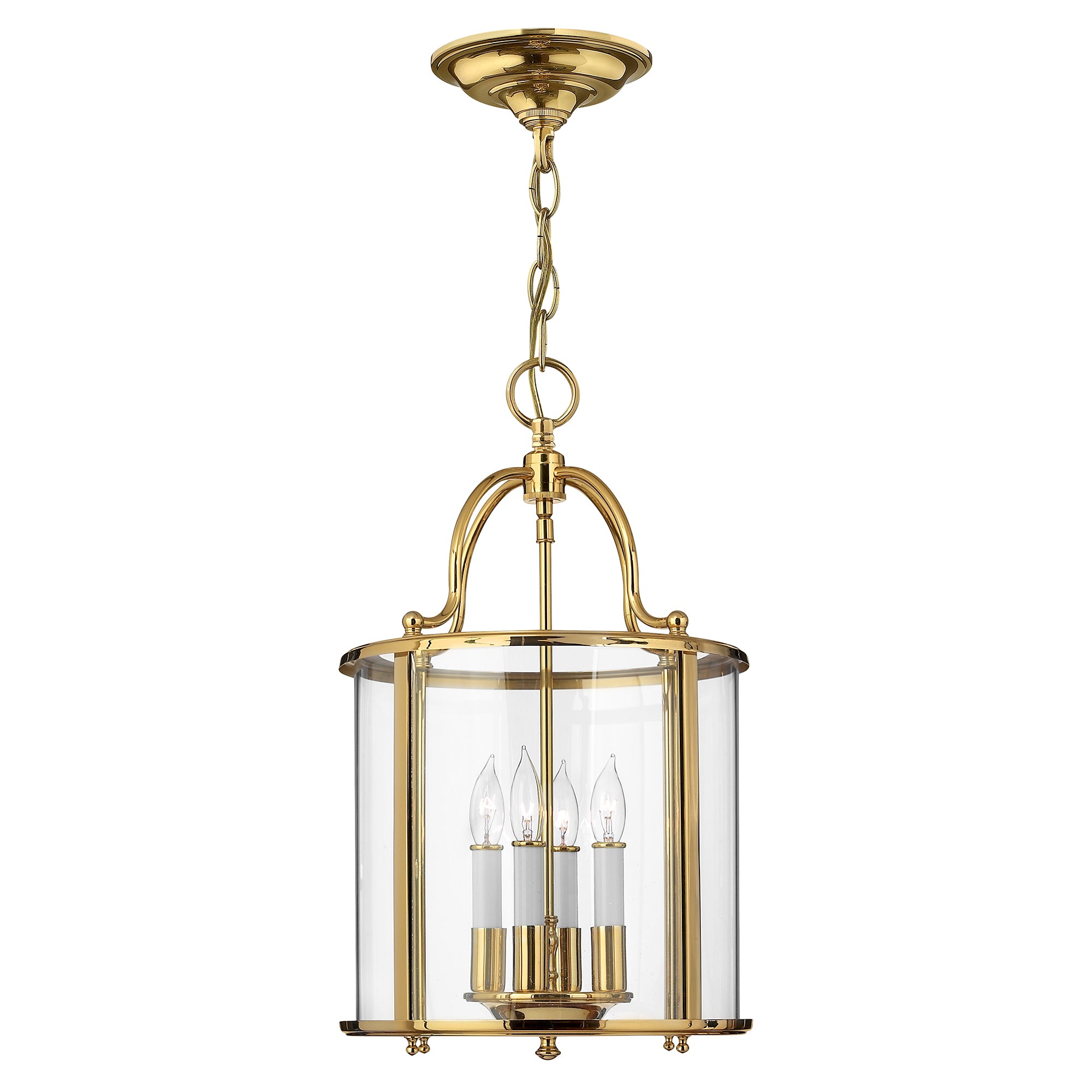 Hinkley Gentry Medium 4 Light Pendant Light in Polished Brass