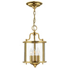 Hinkley Gentry Small 3 Light Pendant Light in Polished Brass