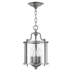 Hinkley Gentry Small 3 Light Pendant Light in Pewter