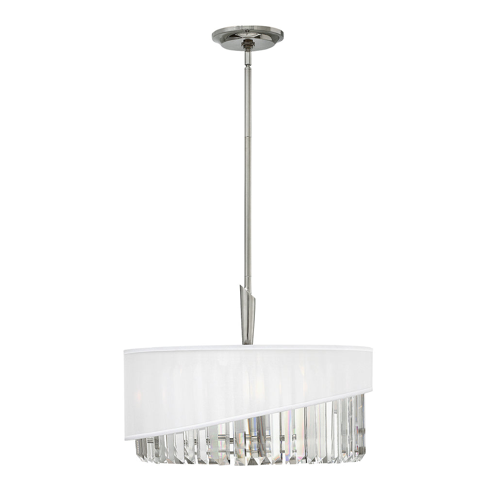 Hinkley Gigi 3 Light Pendant Light in Polished Nickel