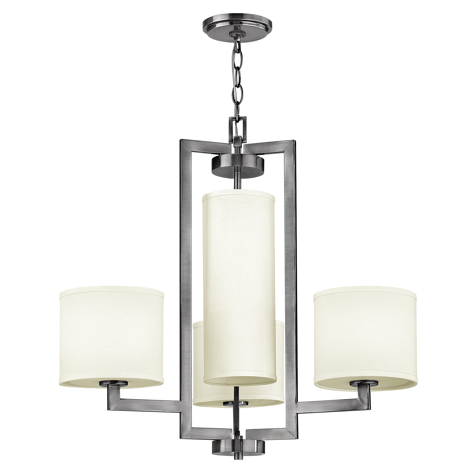 Hinkley Hampton 4 Light Chandelier in Antique Nickel