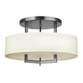 Hinkley Hampton Semi Flush Ceiling Light in Cream Shade