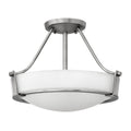 Hinkley Hathaway 3 Light Semi Flush Ceiling Light in Antique Nickel