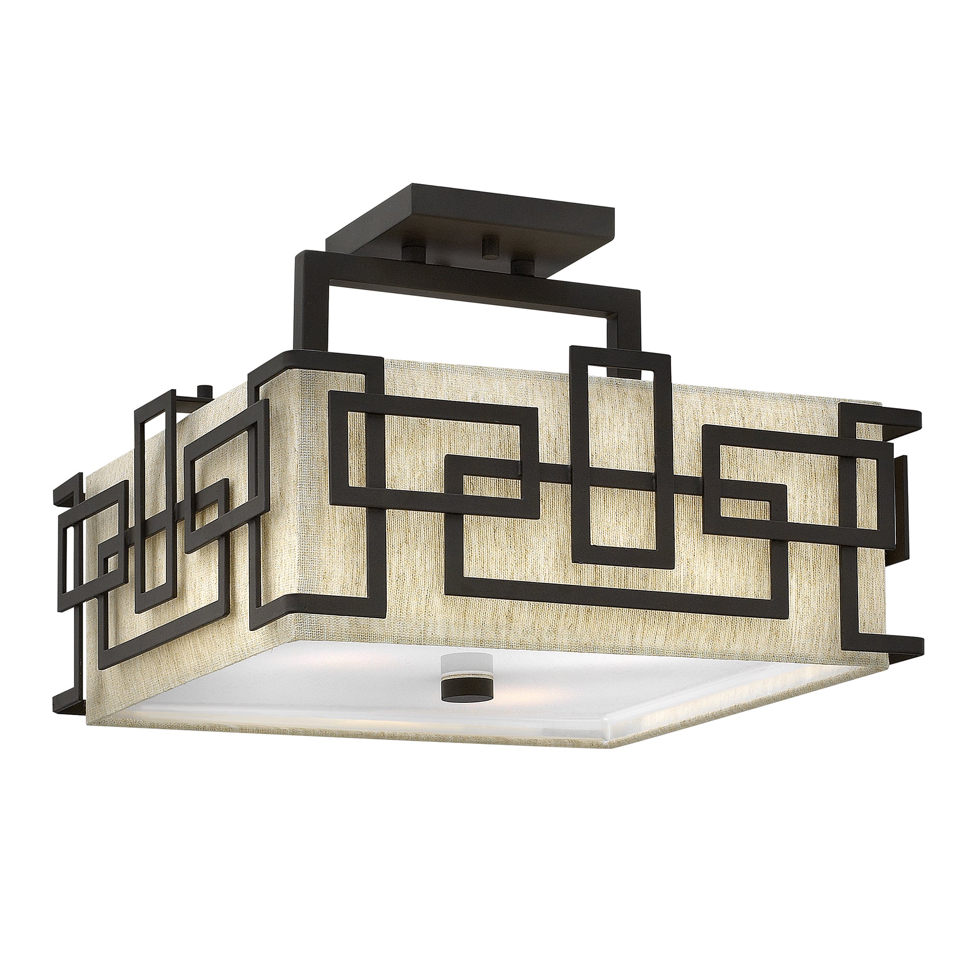 Hinkley Lanza Semi Flush Ceiling Light in Oil Rubbed Bronze