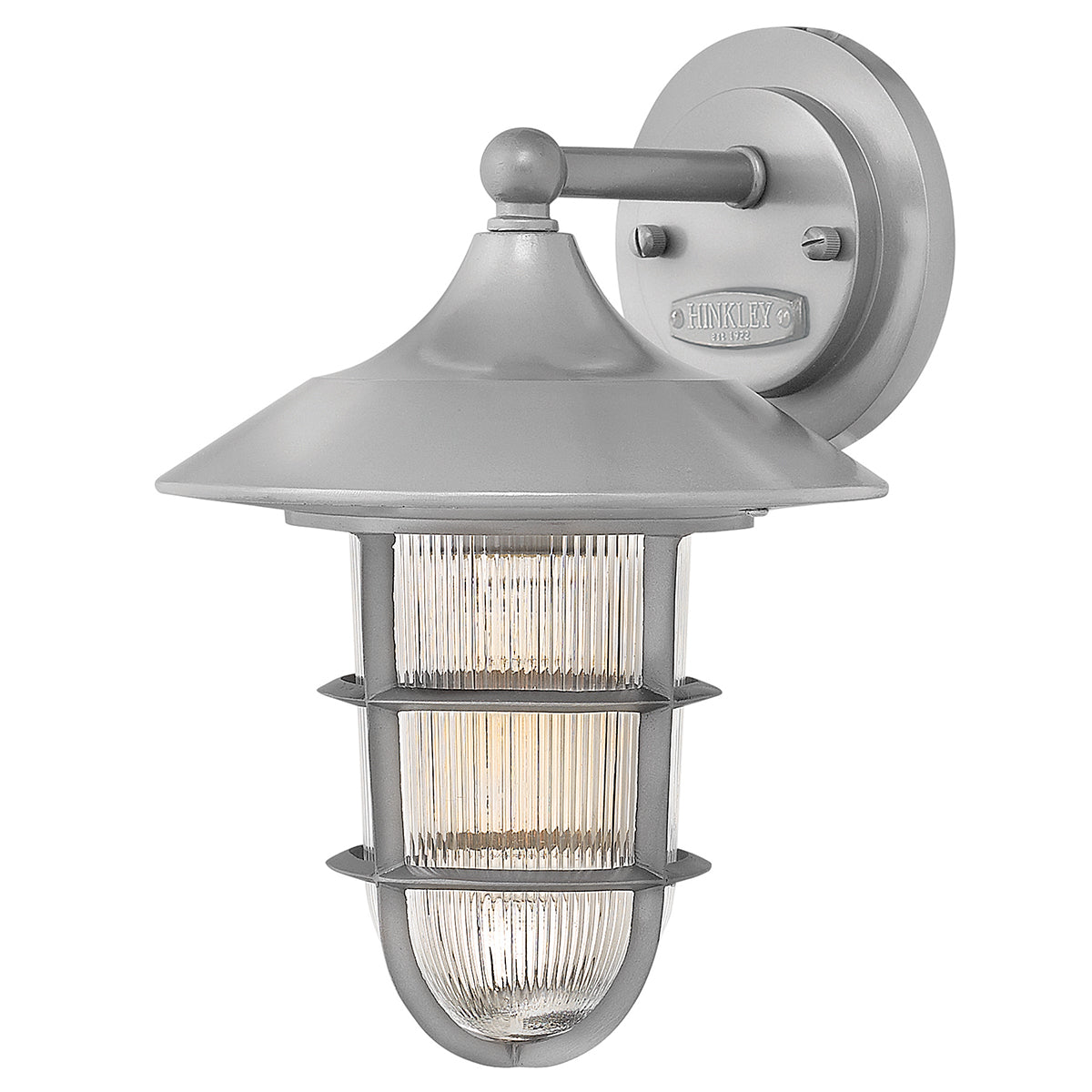 Hinkley Marina Small Outdoor Wall Lantern in Haematite