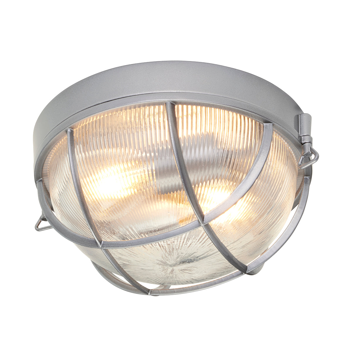 Hinkley Marina 2 Light Outdoor Flush Ceiling Light in Haematite