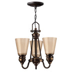 Hinkley Mayflower 3 Light Chandelier in Antique Bronze
