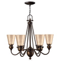Hinkley Mayflower 6 Light Chandelier in Antique Brass