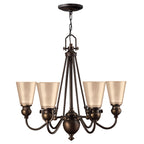 Hinkley Mayflower 6 Light Chandelier in Antique Brass