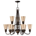 Hinkley Mayflower 9 Light Chandelier in Ceiling Finish