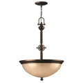 Hinkley Mayflower 3 Light Pendant Light in Antique Brass