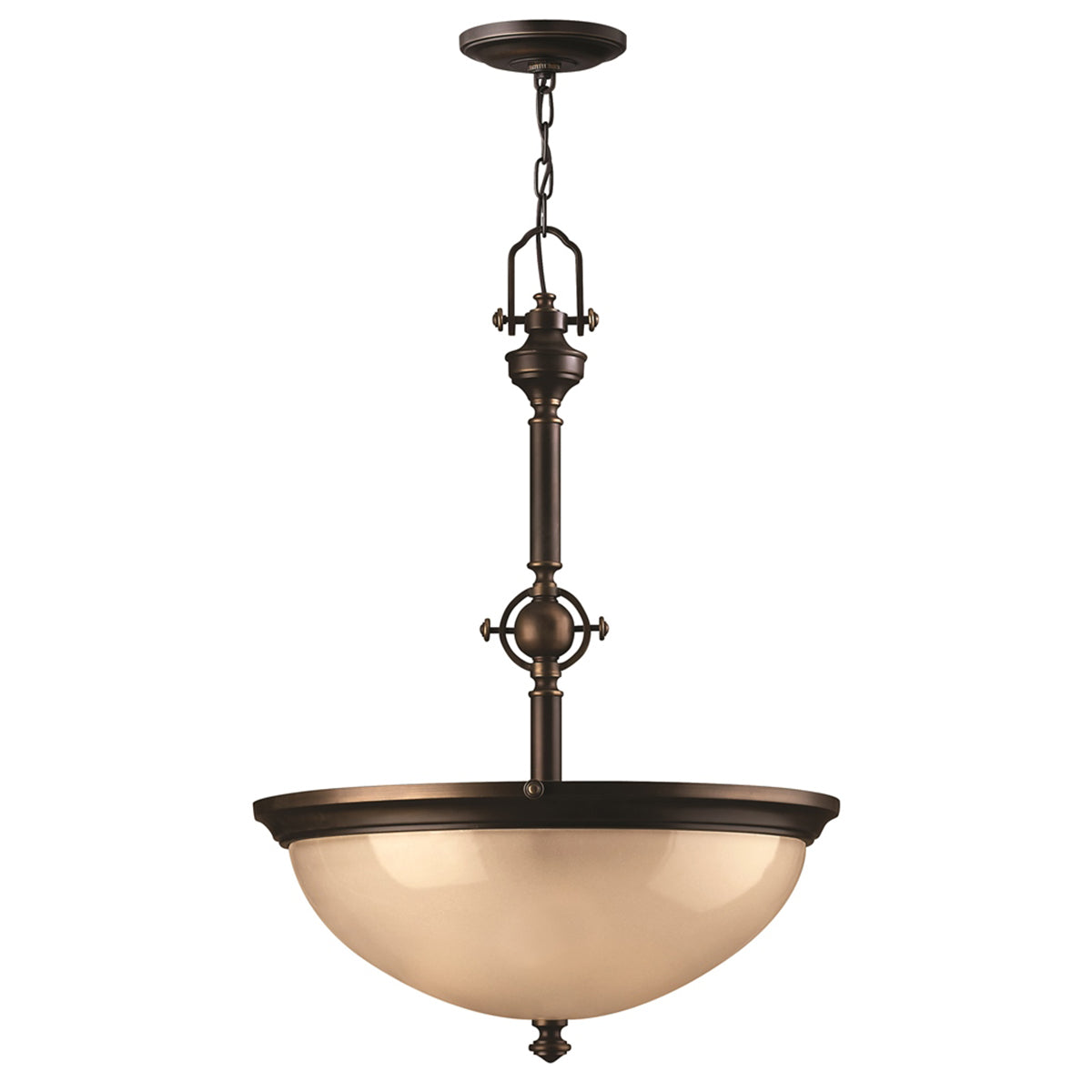 Hinkley Mayflower 3 Light Pendant Light in Antique Brass
