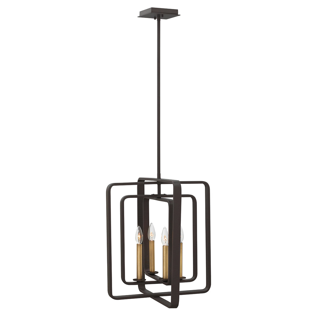 Hinkley Quentin 4 Light Chandelier in Buckeye Bronze
