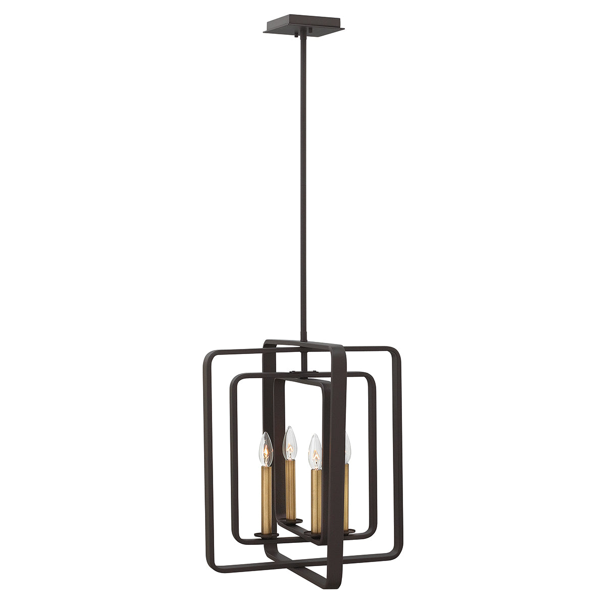 Hinkley Quentin 4 Light Chandelier in Buckeye Bronze