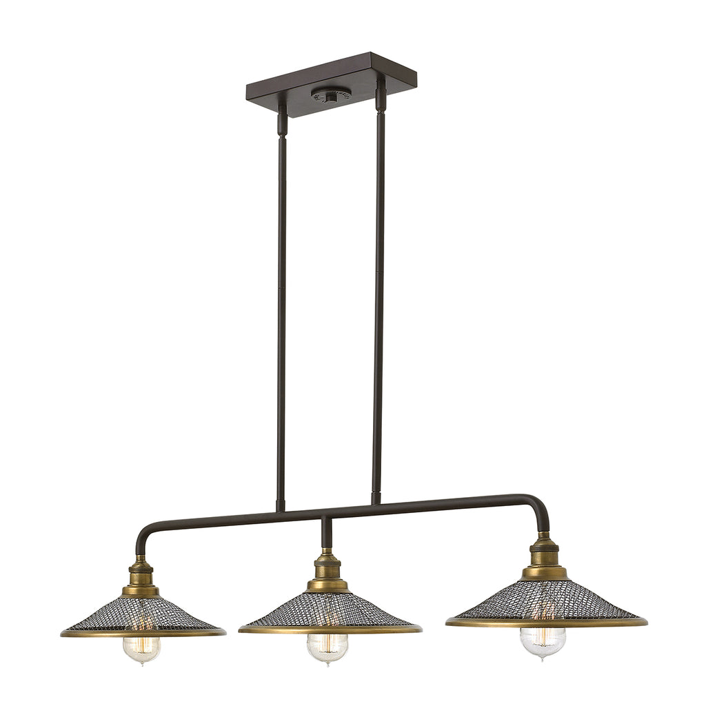 Hinkley Rigby 3 Light Pendant Light in Buckeye Bronze