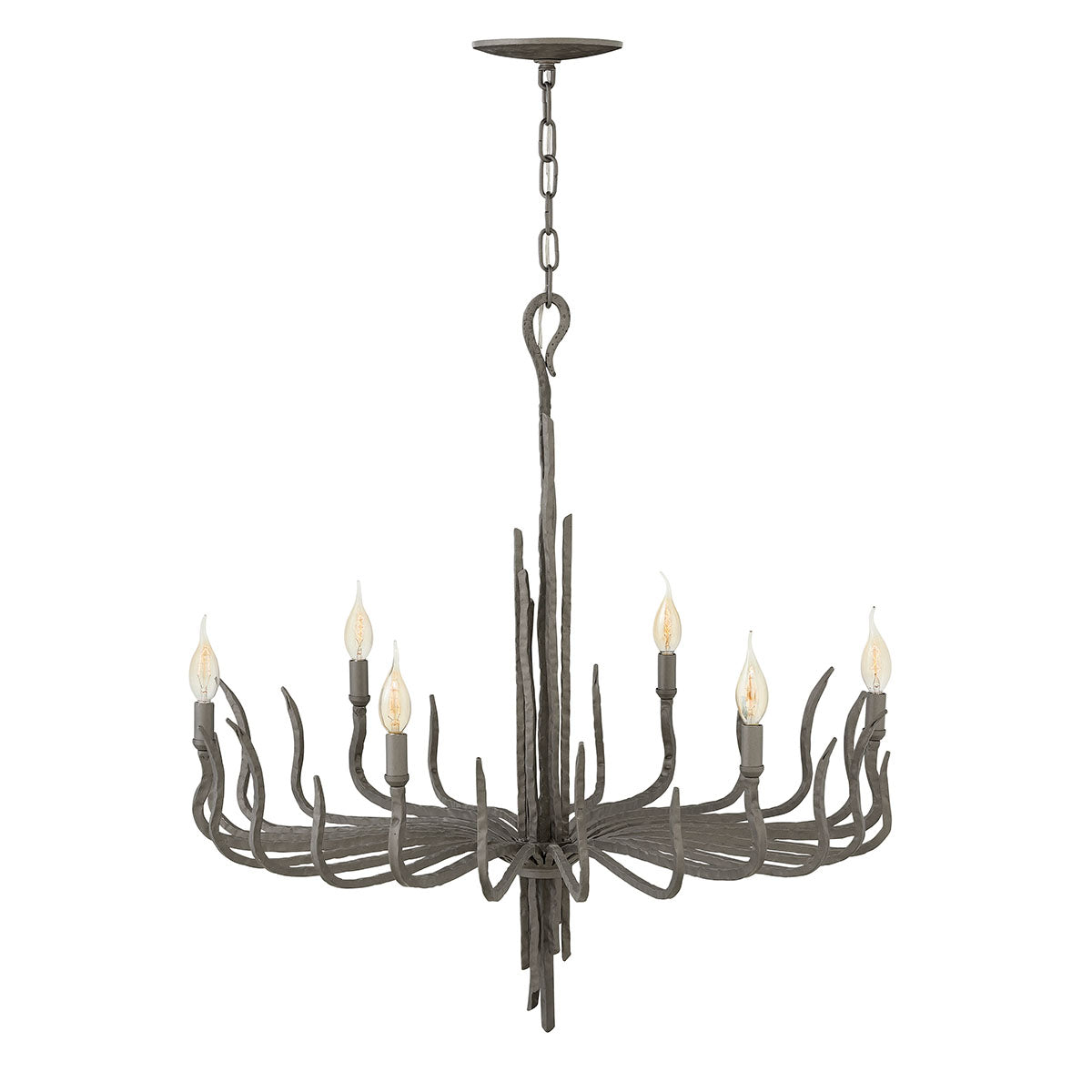 Hinkley Spyre 6 Light Chandelier in Metallic Matte Bronze