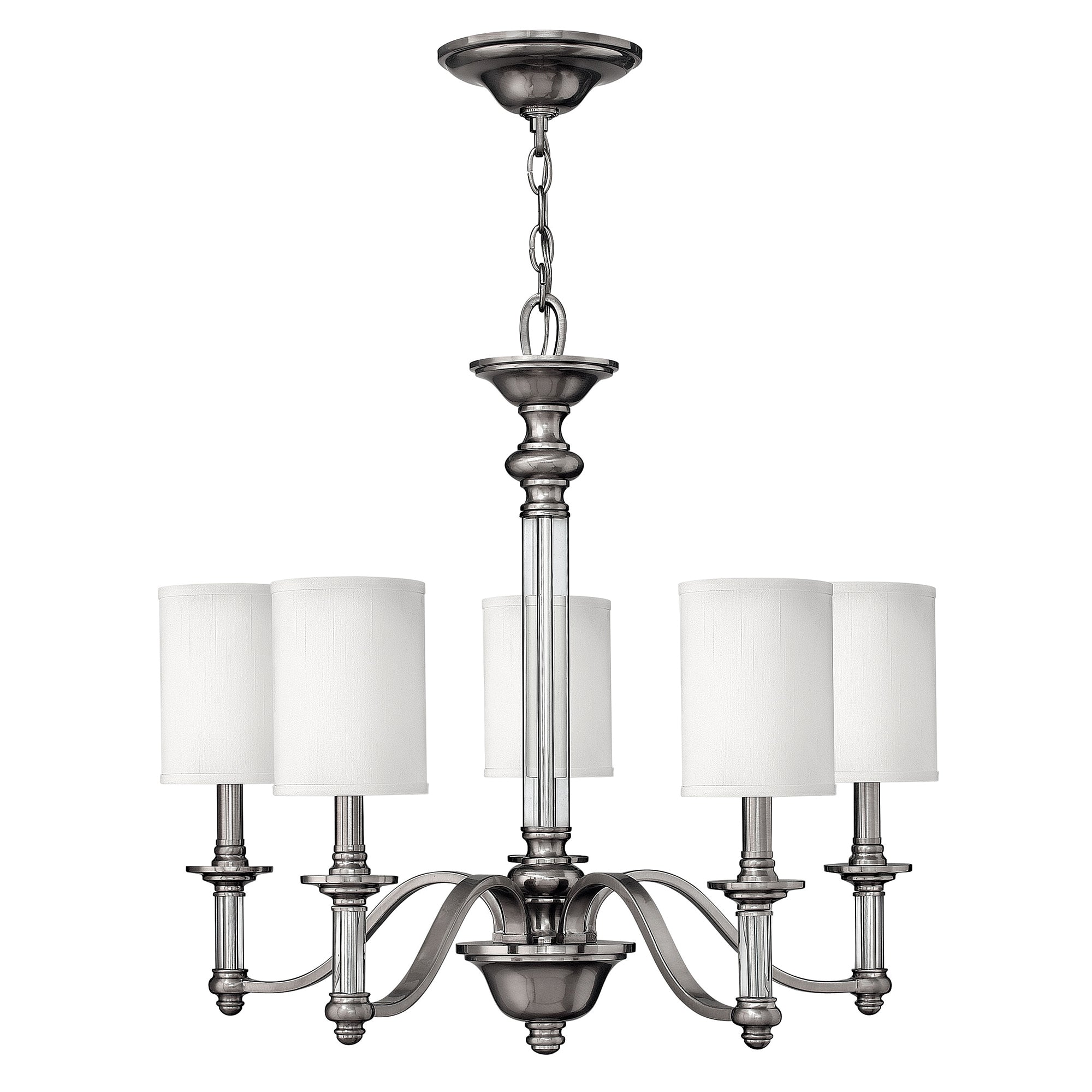 Hinkley Sussex 5 Light Chandelier in Brushed Nickel