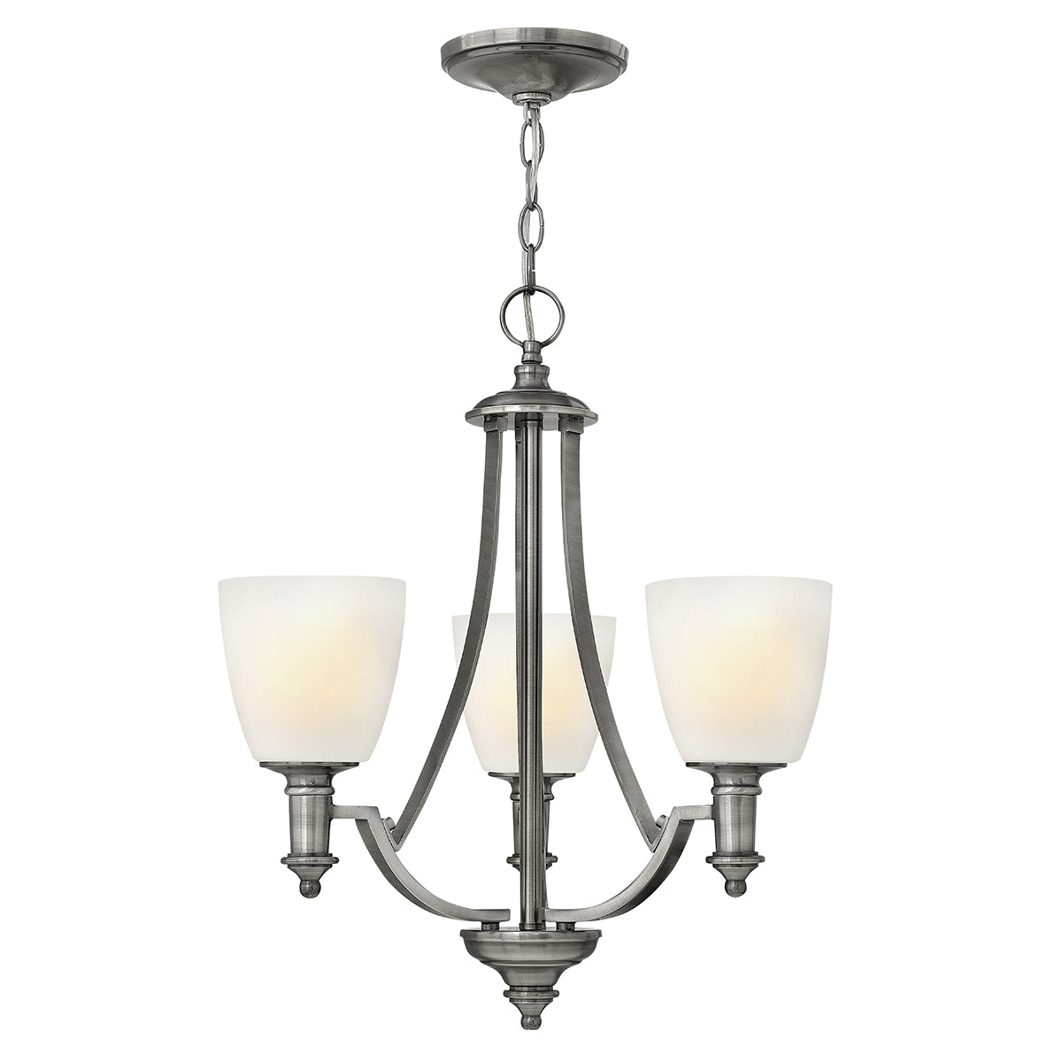 Hinkley Truman 3 Light Ceiling Light in Antique Nickel