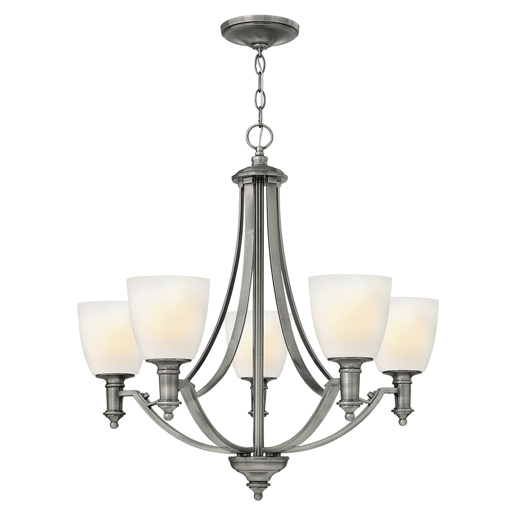 Hinkley Truman 5 Light Ceiling Light in Antique Nickel