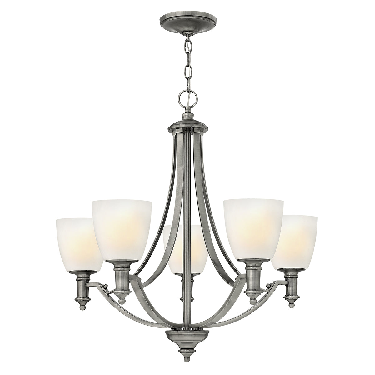Hinkley Truman 5 Light Ceiling Light in Antique Nickel