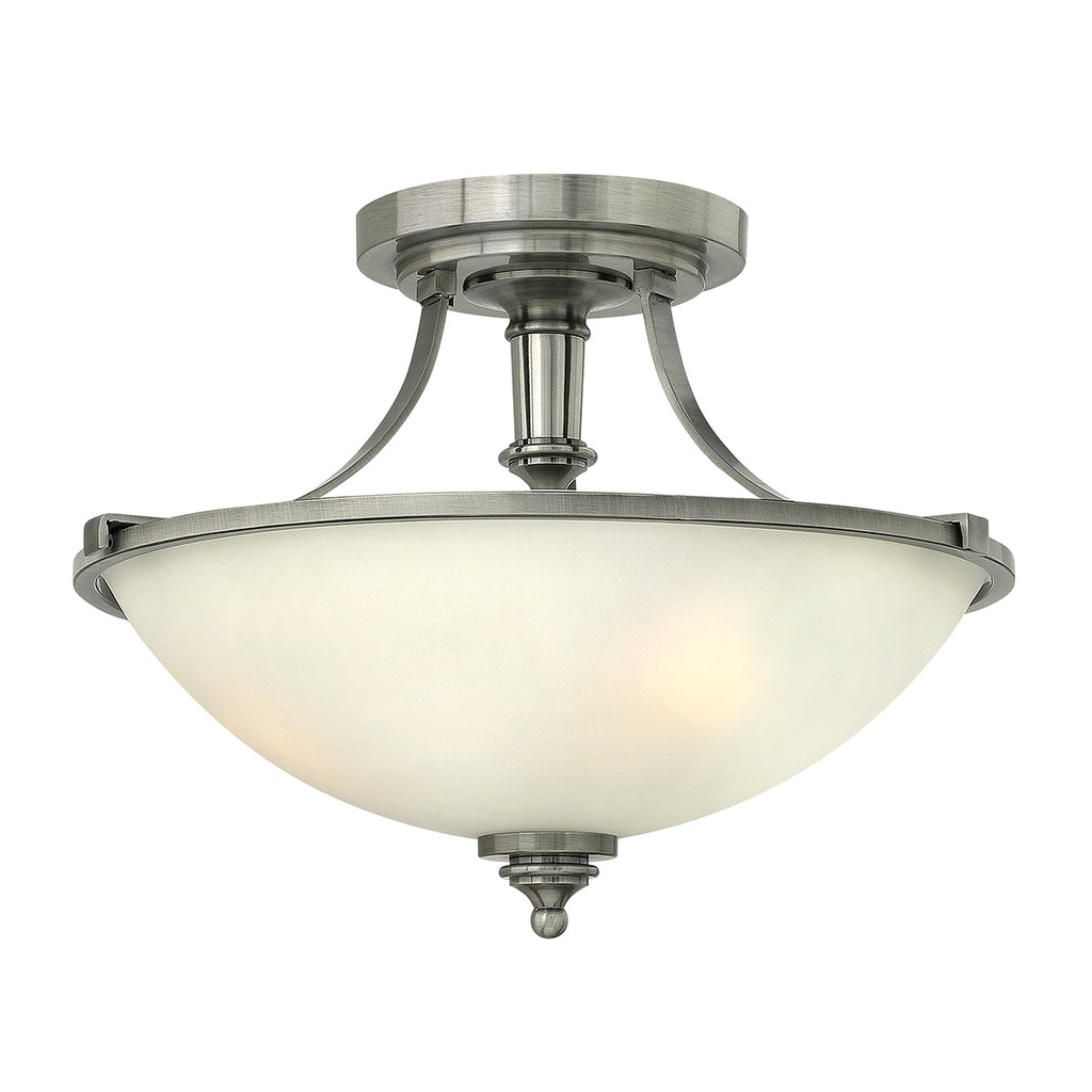 Hinkley Truman Semi Flush Ceiling Light in Antique Nickel