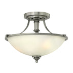 Hinkley Truman Semi Flush Ceiling Light in Antique Nickel