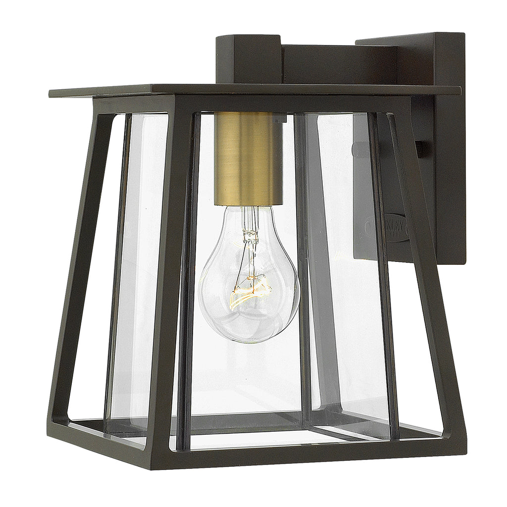 Hinkley Walker Small Outdoor Wall Lantern in Buckeye Bronze