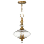 Hinkley Wexley 3 Light Pendant Light in Heritage Brass