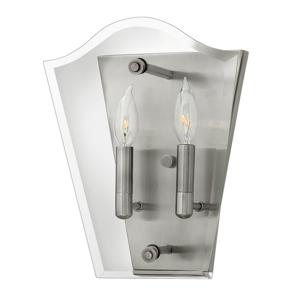 Hinkley Wingate 2 Light Wall Light in Polished Antique Nickel