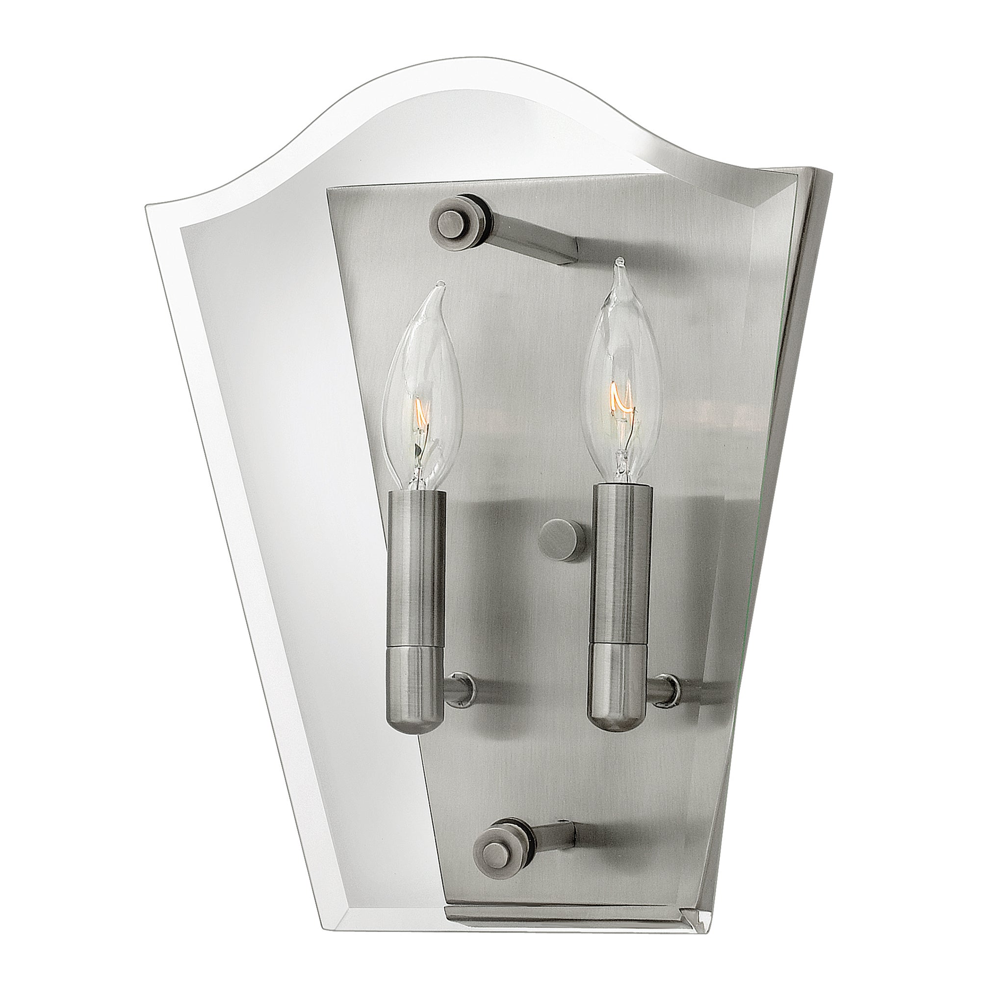 Hinkley Wingate 2 Light Wall Light in Polished Antique Nickel