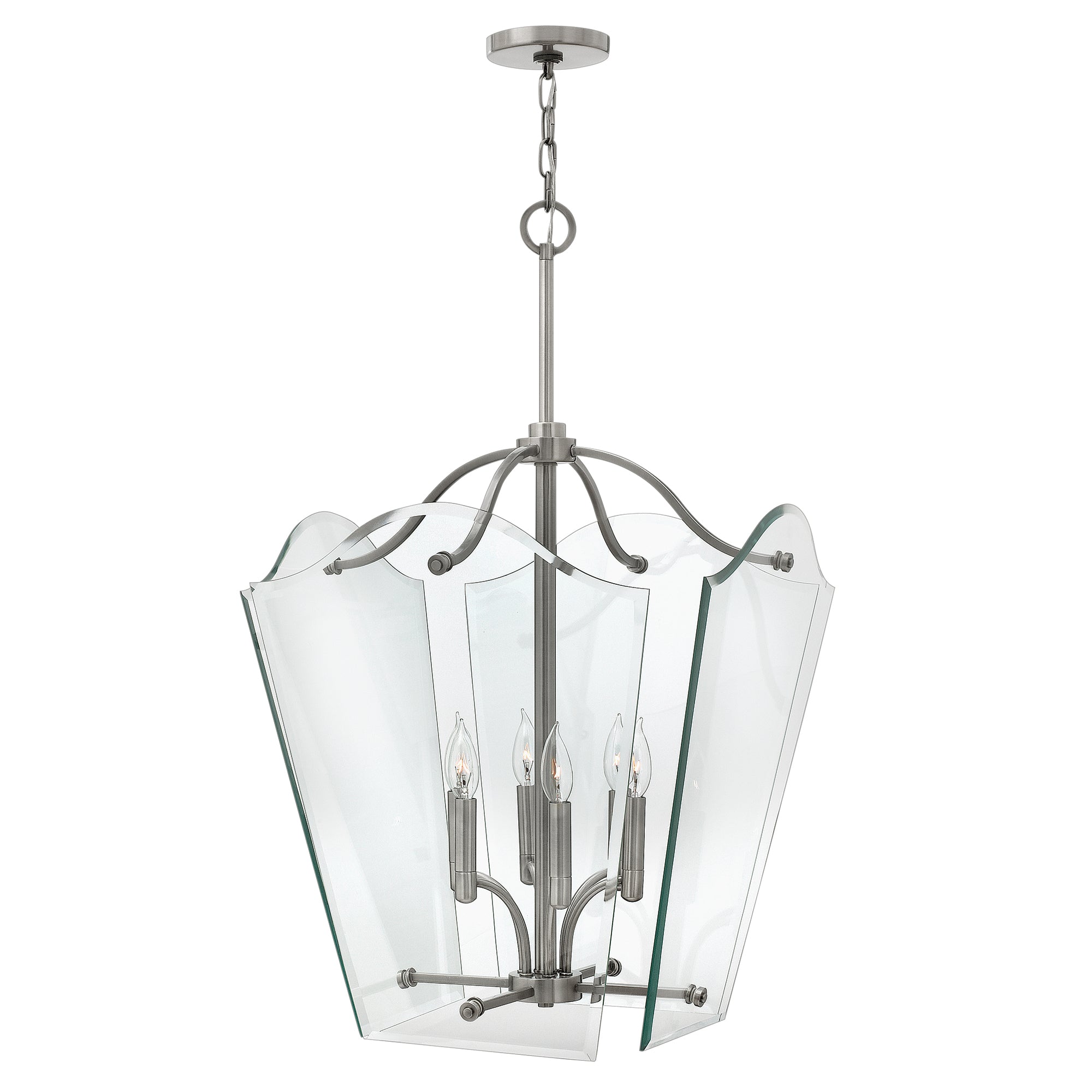 Hinkley Wingate Large 6 Light Pendant Light in Polished Antique Nickel