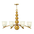 Hinkley Zelda 8 Light Multi-Arm Ceiling Light in Vintage Brass