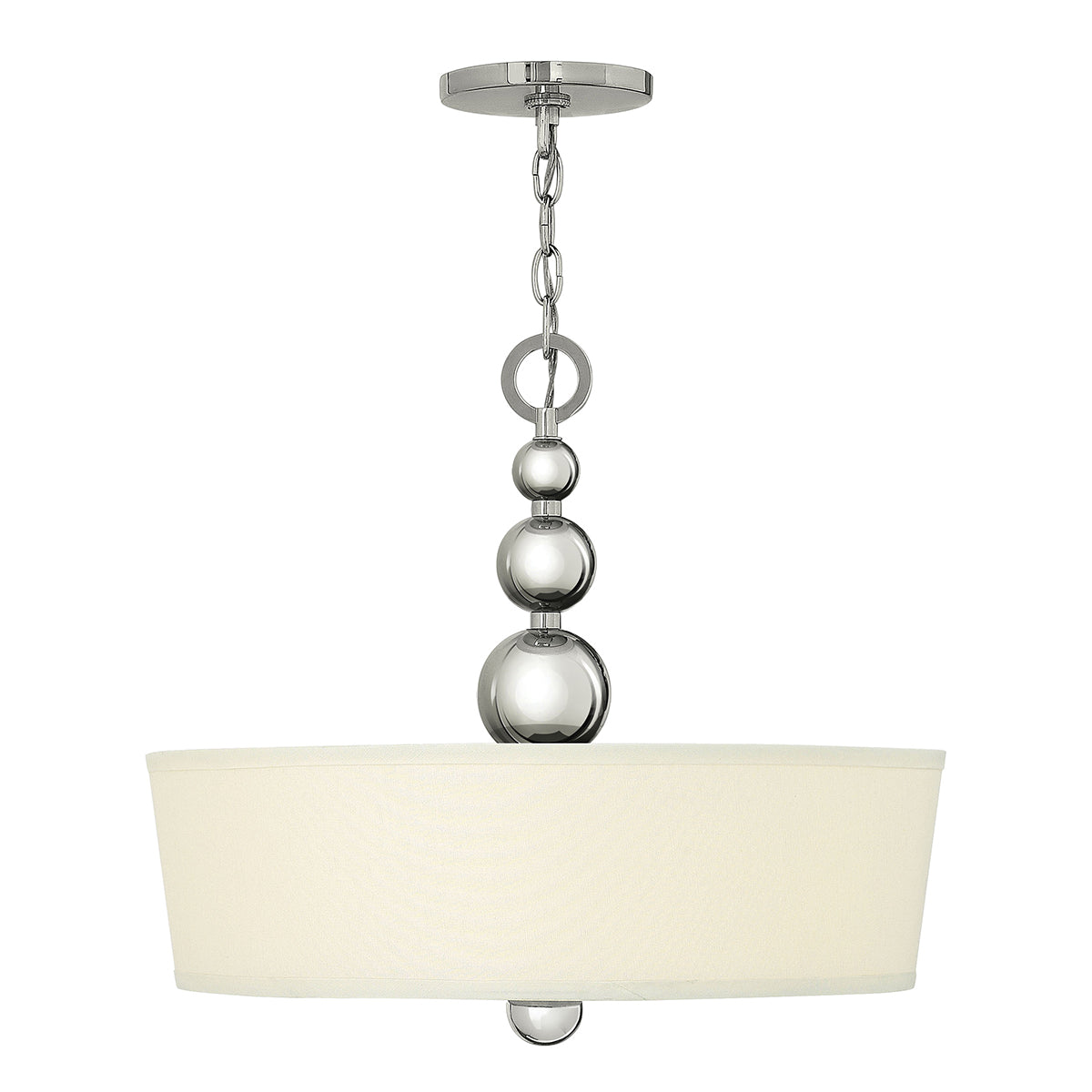 Hinkley Zelda 3 Light Pendant Light in Polished Nickel