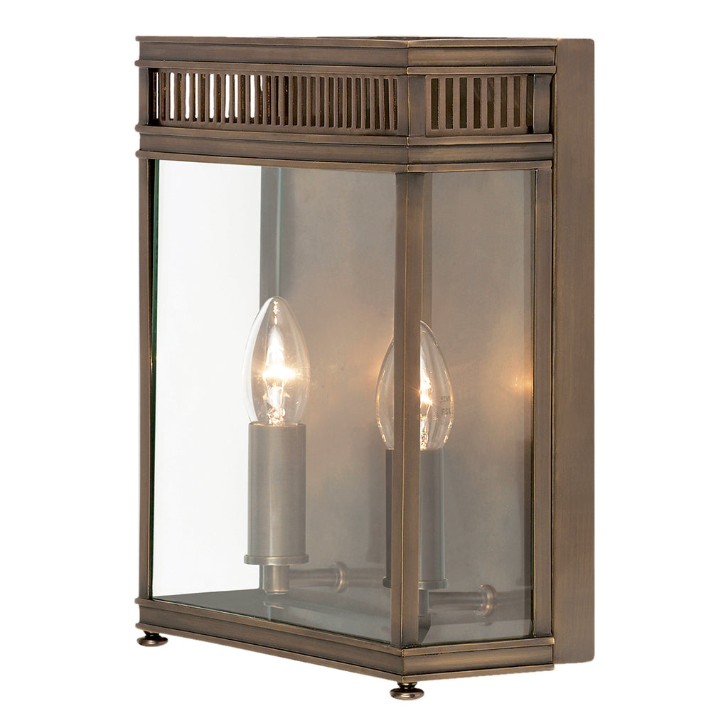 Elstead Holborn 2 Light Coastal Wall Lantern in Solid Brass