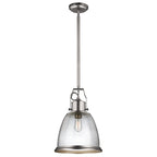 Feiss Hobson Large 1 Light Pendant Light in Satin Nickel