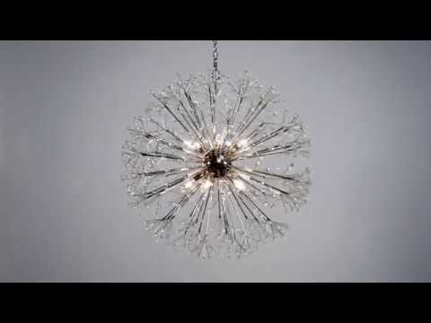 Hudson Valley Dunkirk Large 10 Light Crystal Chandelier in Polished Nickel