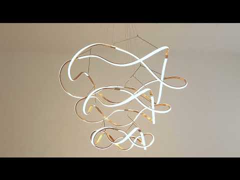Schuller Molly 2 Light Pendant Light in Rose Gold with Opal Diffuser
